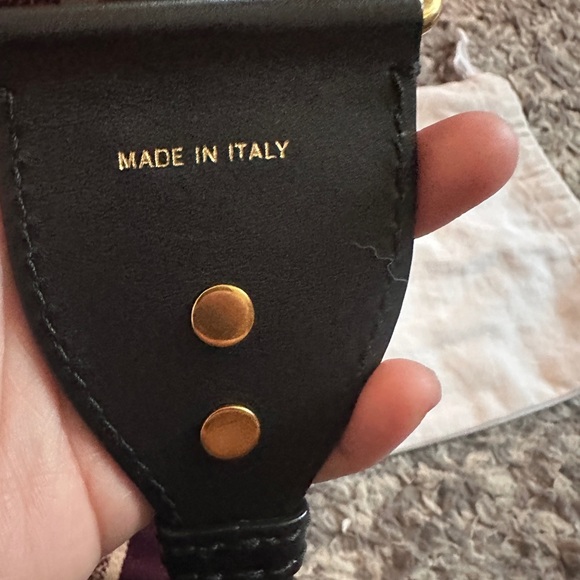 Authentic Christian Dior Burgundy Oblique Bag Strap - Picture 10 of 13